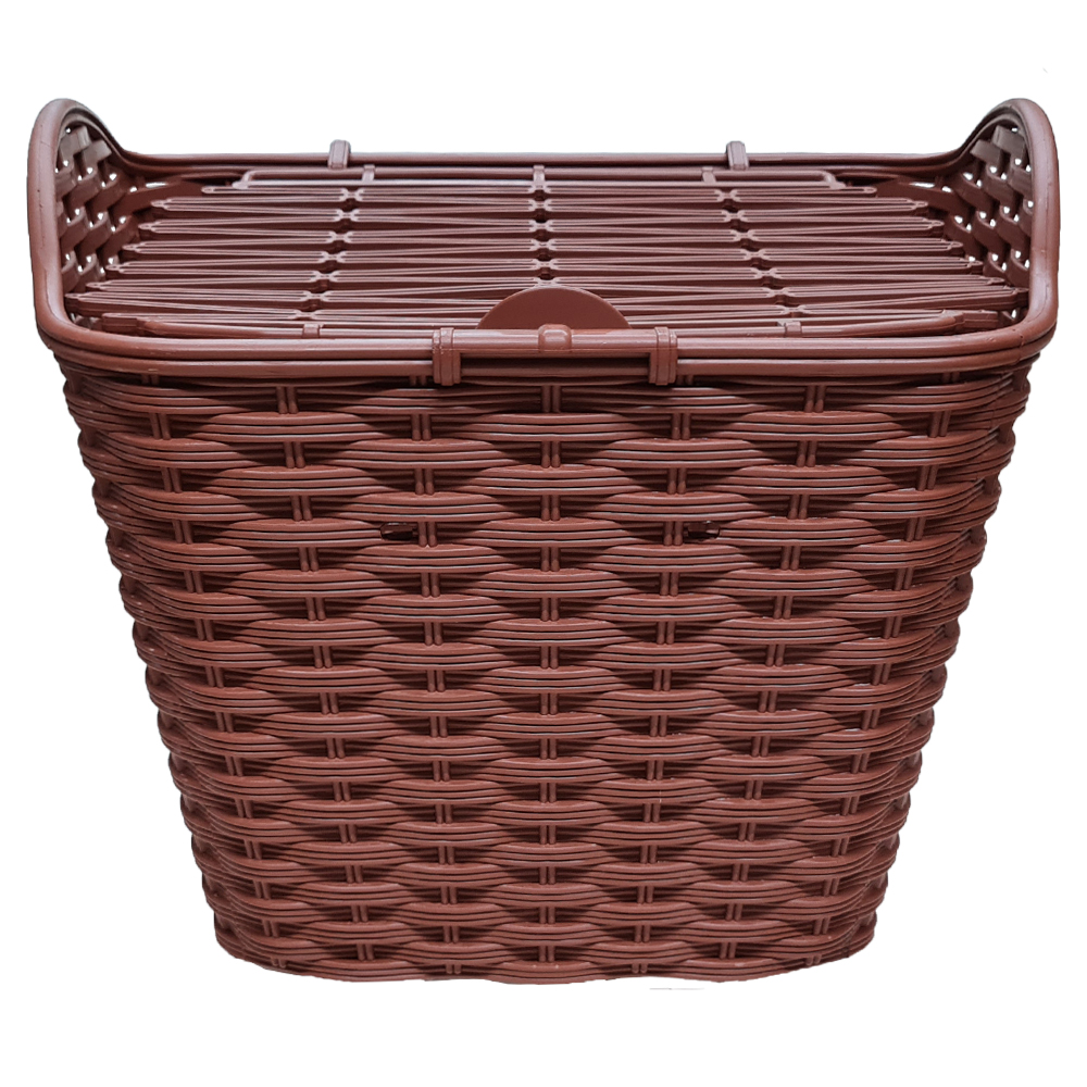 Canasto R26 Pvc Clasic Marron con Tapa