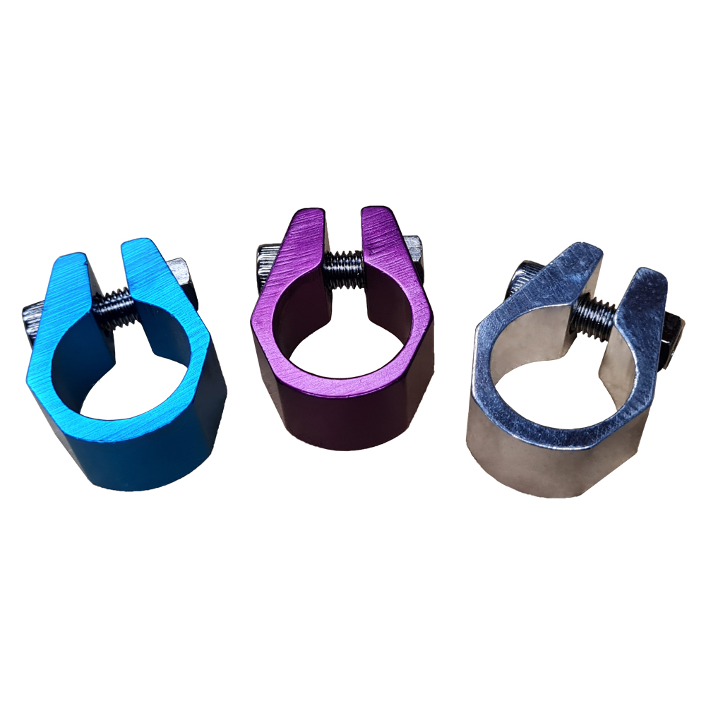 Collar para Caño de Asiento de Aluminio con Tornillo - 25.4 mm - Varios Colores