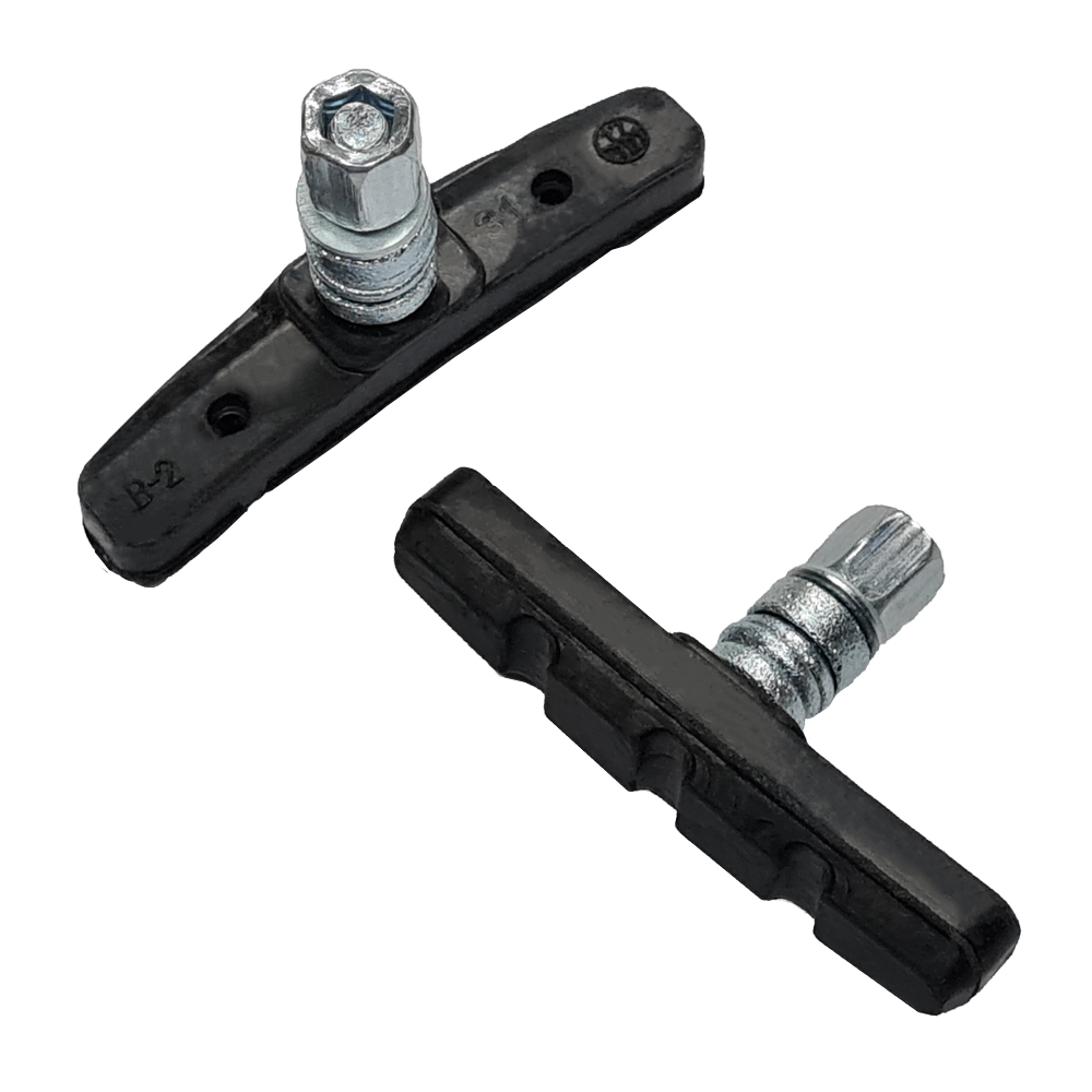 Par de Patines de Goma P/Freno para V-Brake 73mm C/Rosca Regul.