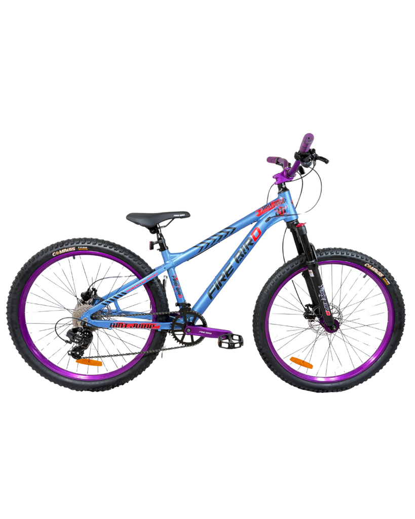 Bicicleta R26 Stunt Dirty Jump Aluminio Horq. Susp. c/Bloqueo  1 x 8 Vel. Shimano F.Disco Hidraulico -Doble Pared - FIRE BIRD