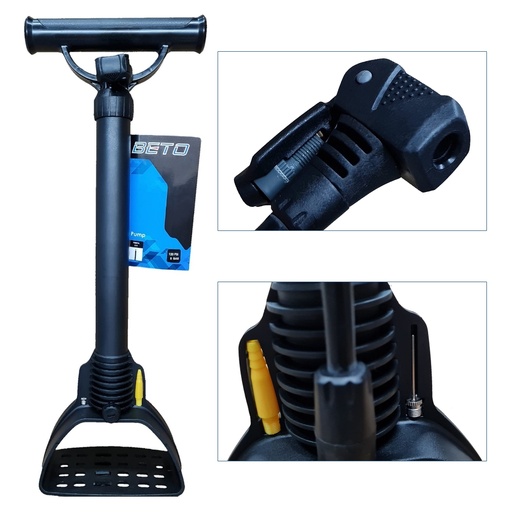 [17880BETO] Inflador de Pie Modelo Mp-055 - Picos para Pelotas e Inflables - Beto