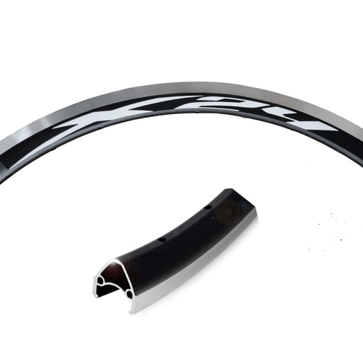 [2235-36] Llanta 24 "X-24 " Doble Pared Aluminio 36 Ag  C/Cnc-Limit Line Brake Color Negro