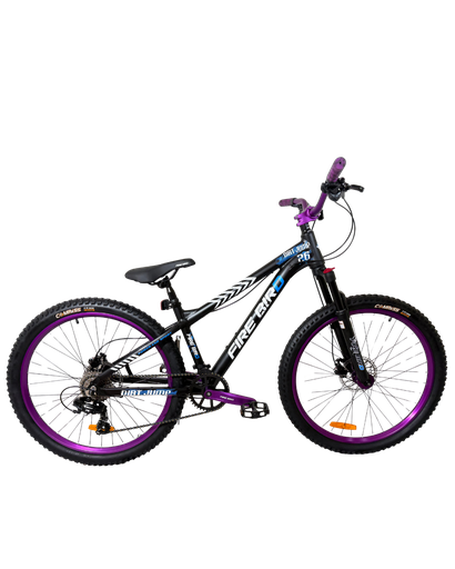 [50046] Bicicleta R26 Stunt Dirty Jump Aluminio Horq. Susp. c/Bloqueo  1 x 8 Vel. Shimano F.Disco Hidraulico -Doble Pared - FIRE BIRD